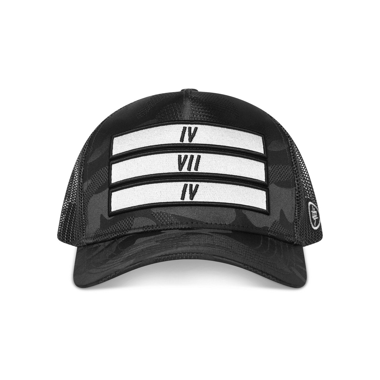 474 Camo 3 Bars Trucker Cap Red Label