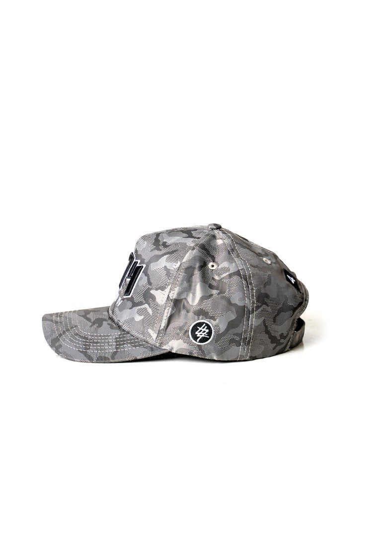 Grey Camo 474 Embroidered Baseball Cap