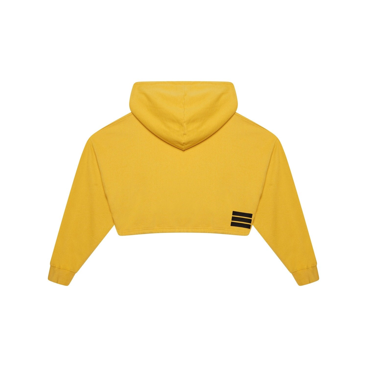 Organic Oversized Cropped Hoodie - Mustard Yellow