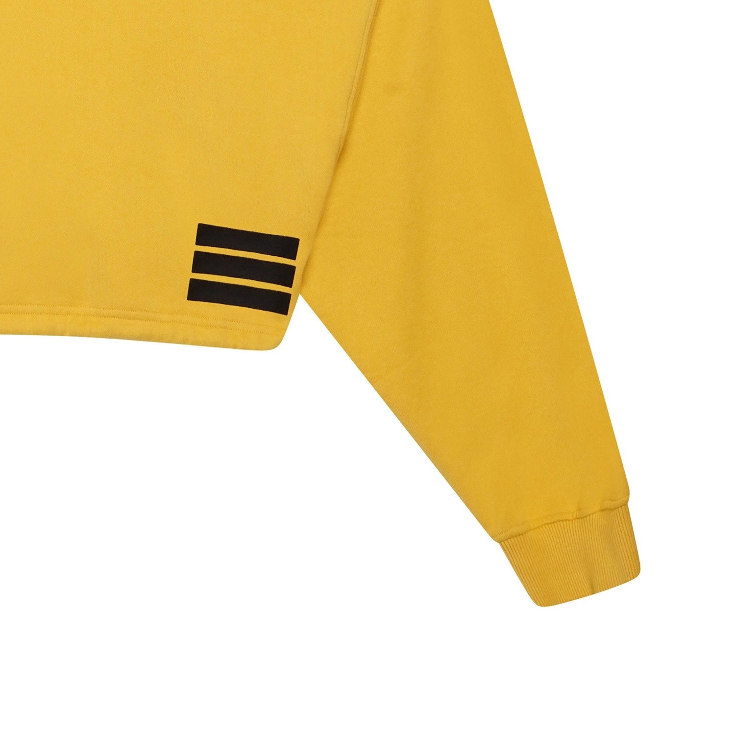 Organic Oversized Cropped Hoodie - Mustard Yellow
