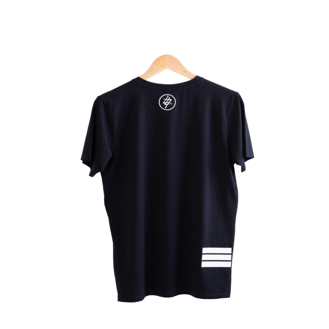 Pink Print Black T-Shirt