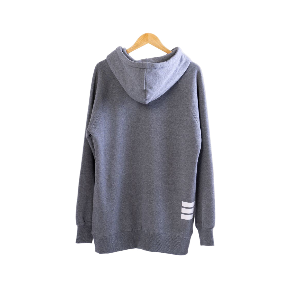 White 3 Bars Grey Hoodie 1