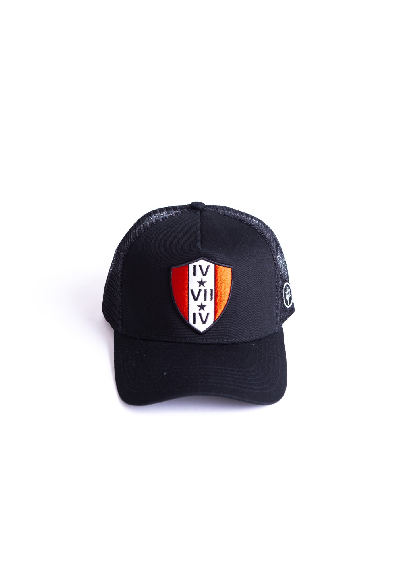 Black 474 Shield Trucker Cap