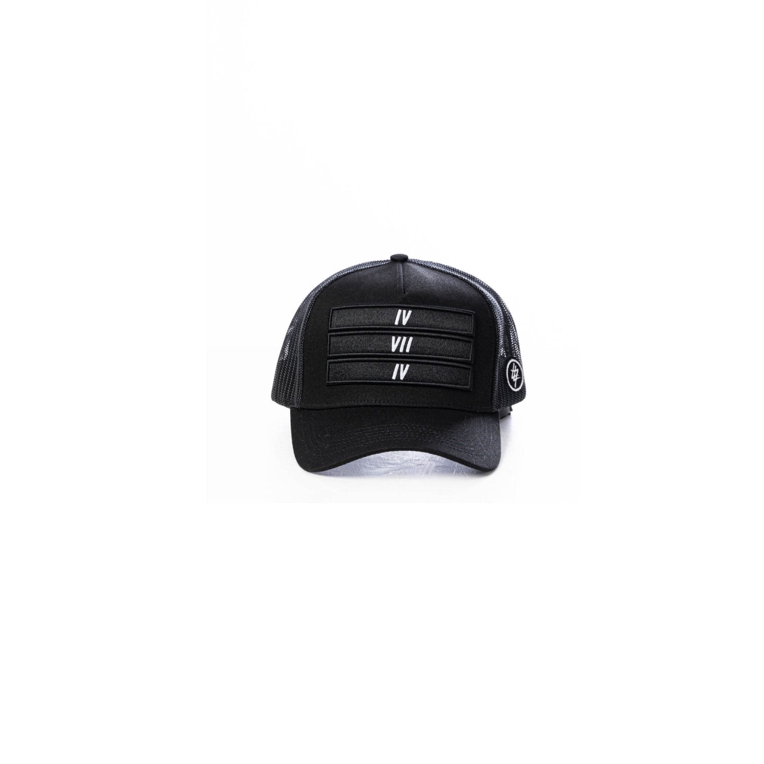 All-Black-474-3-Bars-Trucker-Hat