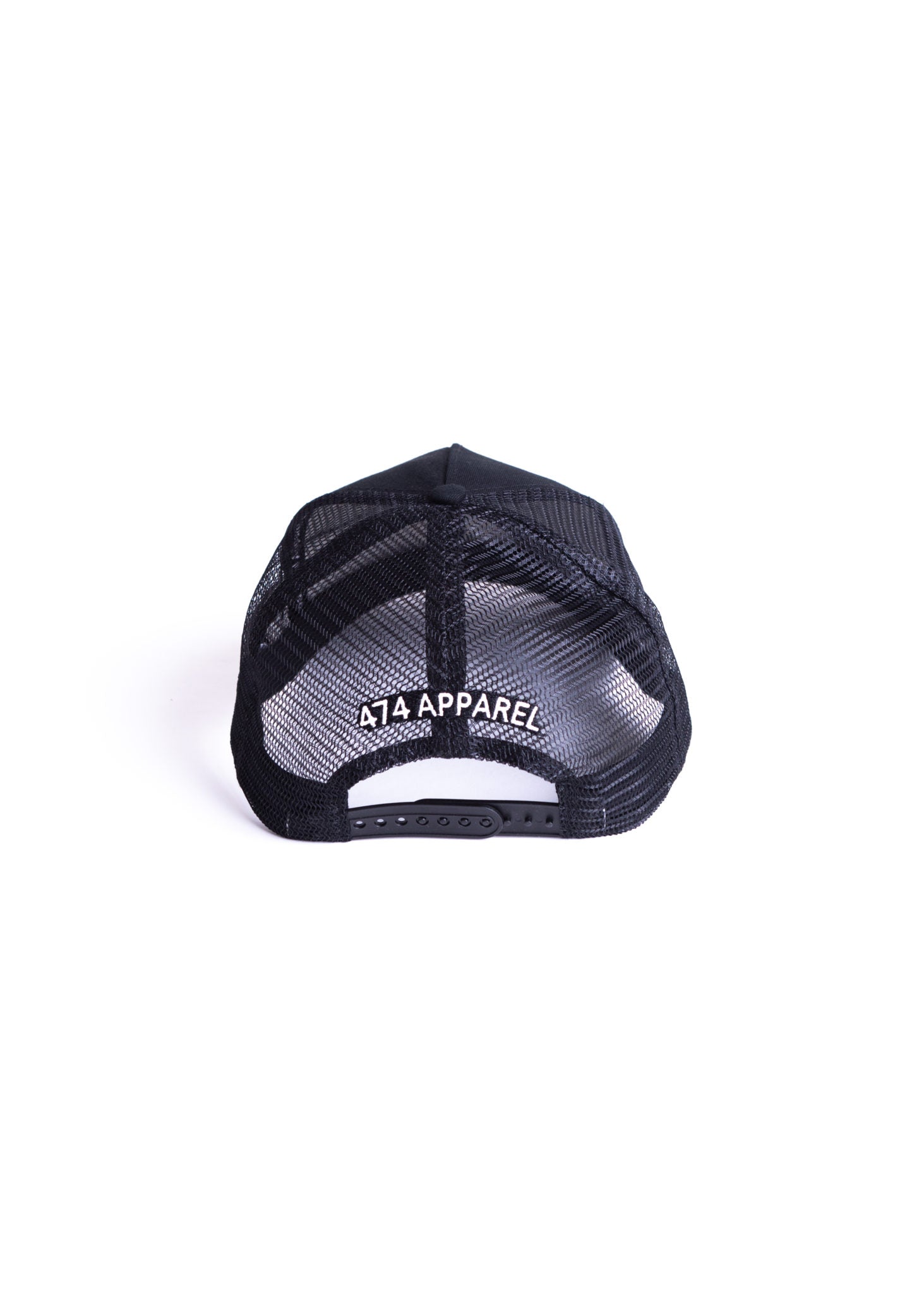 Black 474 Shield Trucker Cap