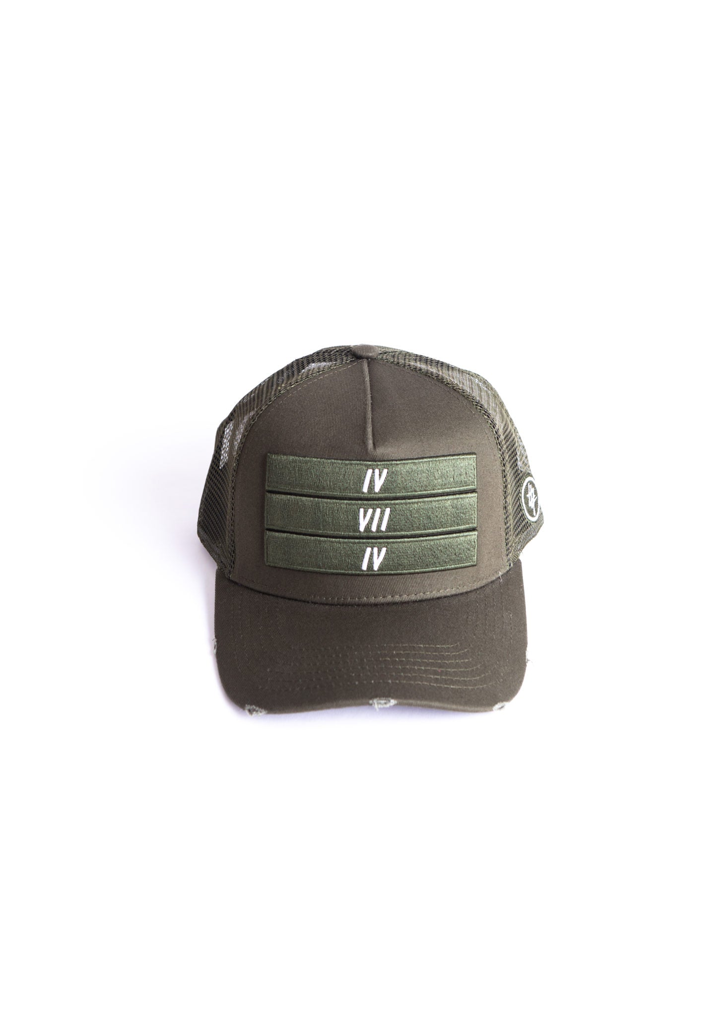 Army Green 474 3 Bars Trucker Cap