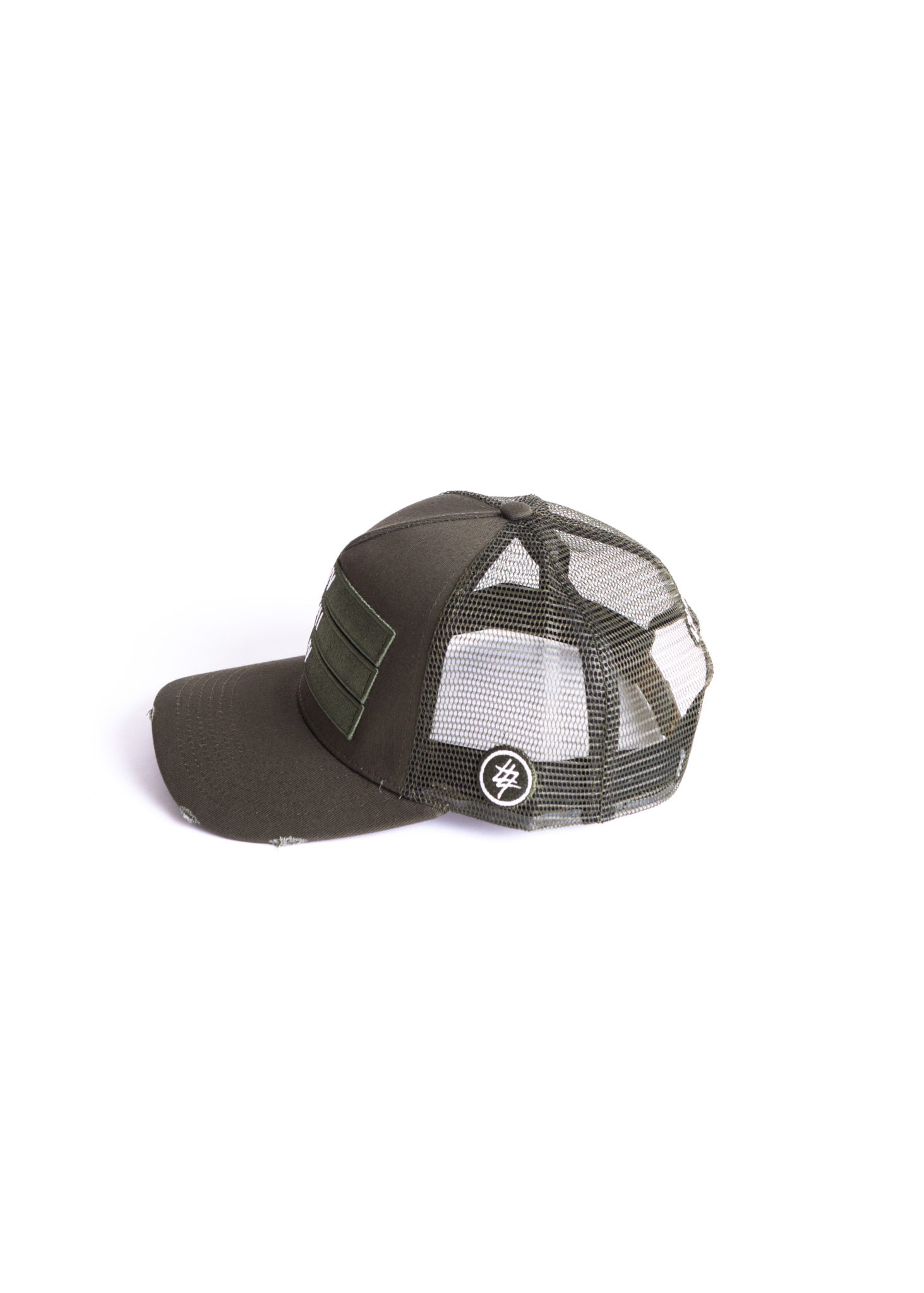 Army Green 474 3 Bars Trucker Cap