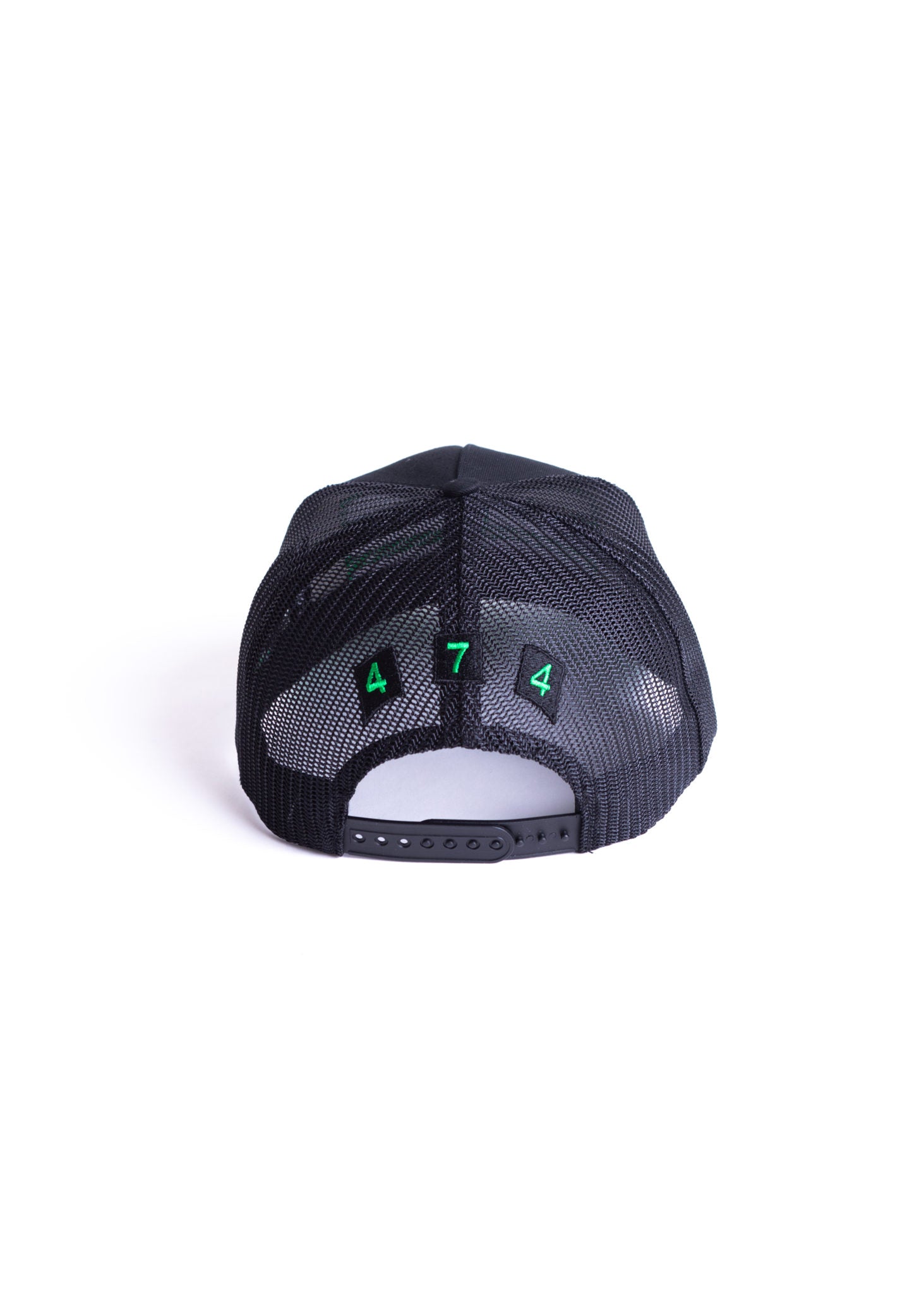 Green and Black 474 pattern Trucker Cap