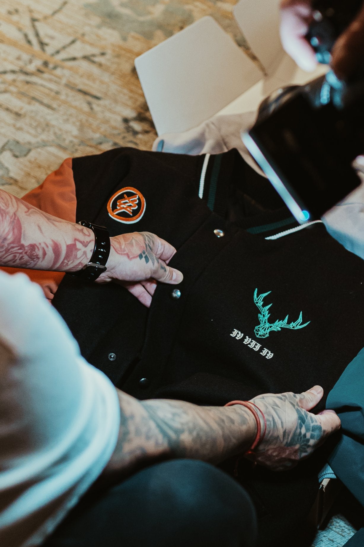 474 x Meister Vegan Leather Varsity Jacket