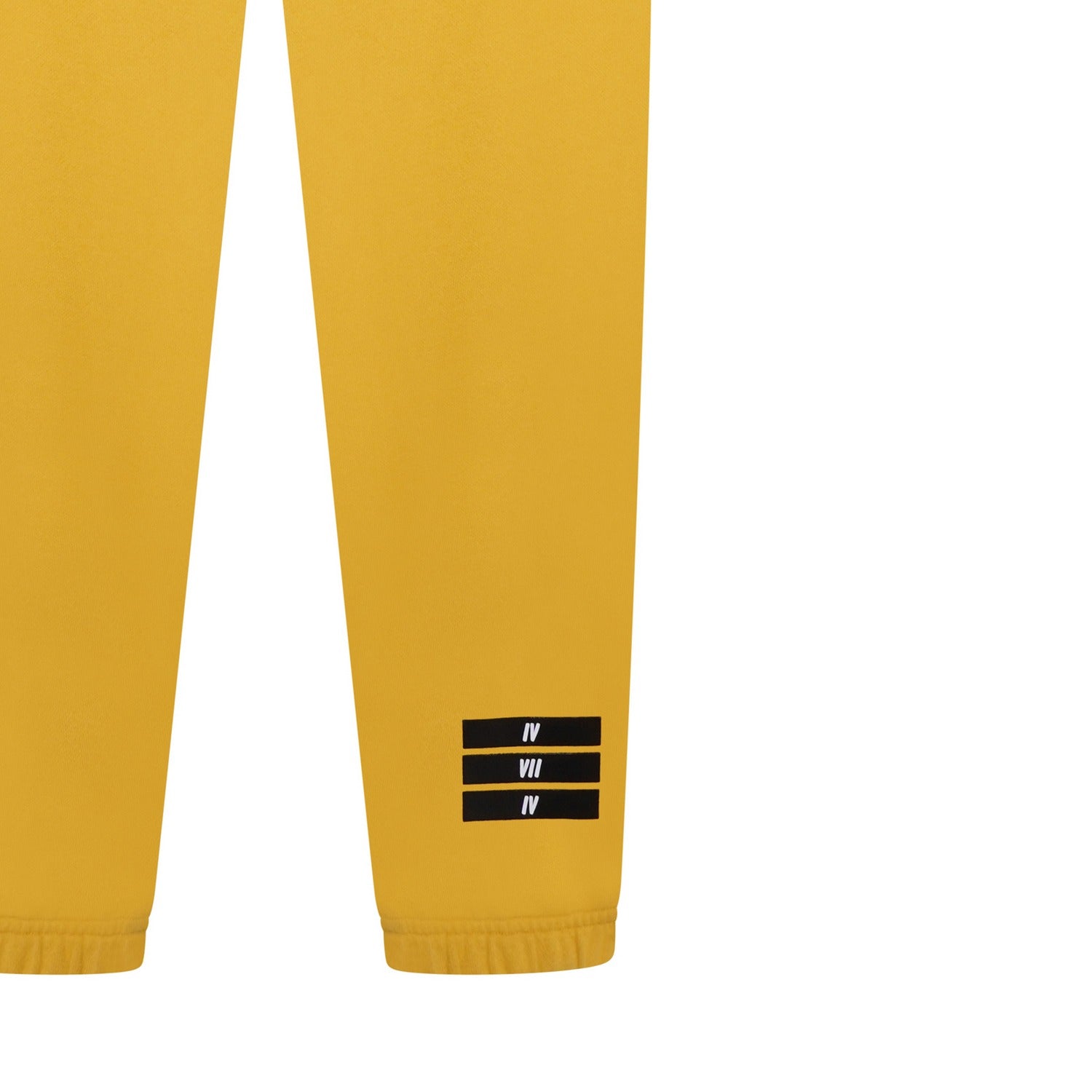 Organic Fitted Tracksuit Bottoms - Mustard Yellow