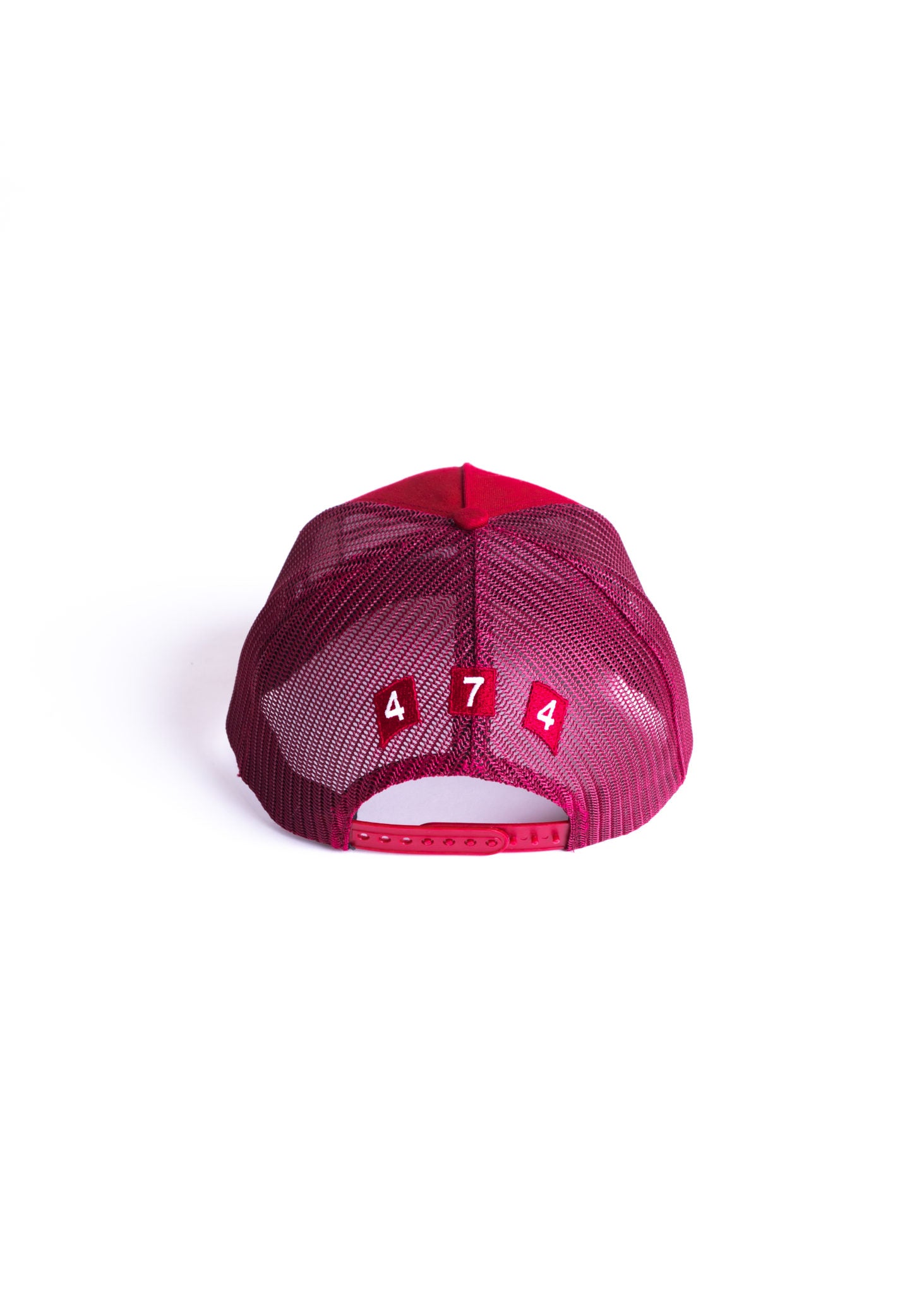 Limited Edition Maroon Red 474 3 Bars Trucker